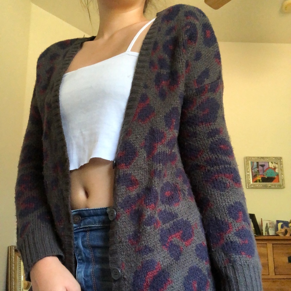 Leopard print cardigan